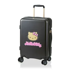 サンリオ 日焼け ハローキティ スーツケース 33L (ブラック) キャリーケース Sanrio