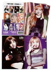 BLACKPINK ブラックピンク リサ グッズ ポストカード セット (ポストカード 12枚 + ステッカー 3枚) 15点セット
