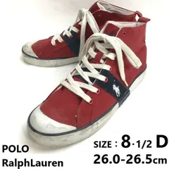 ラルフローレン/POLO RalphLauren★キャンバス/ハイカットスニーカー【8.5D/26.0-26.5/赤/red】boots/sneakers/Shoes/trainers◆bQ-618<sale>のサムネイル