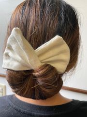 【今だけお値下げ中】簡単！ お団子ヘアメーカー シニヨンメーカー 麻 リネン