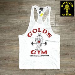 GOLD'S GYM Classic Stringer Tank Top ゴールドジム ベニス本店限定　タンクトップ【613402-wht】