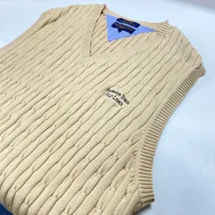【美品】トミーヒルフィガー ニットベスト ゴルフ ベージュ メンズL