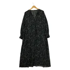 ITEMS URBAN RESEARCH アイテムズ アーバンリサーチ 花柄プリントワンピース sizeFree/ブラック