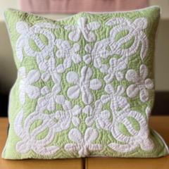 [正規品]クッションカバー♡ホヌ♡45×45♡セルドングリーン♡ハワイアンキルト