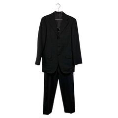 BEAMS F◆セットアップ ビームスエフ  ストライプ ブラック系   裏地キュプラ メンズ サイズ M程度 8