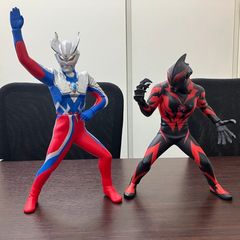 ■ ウルトラマンベリアル ウルトラマンゼロ ソフビ ビッグフィギュア 円谷プロ 人形 おもちゃ BP2010 BP2011 2体セット 中古