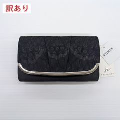 【 訳あり 】 アウトレット バッグ 結婚式 クラッチバッグ 黒 フォーマル パーティーバック レース サテン お呼ばれ 20代 30代 40代 haremode 5047