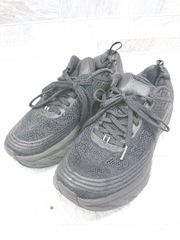 ◇ HOKA ONE ONE ホカオネオネ スニーカー シューズ サイズ25.0㎝ ブラック レディース メンズ P  【1408200010406】