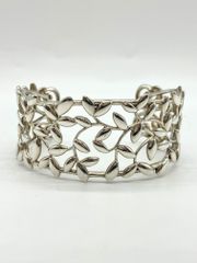 【ITV97NENEXJI】Tiffany＆Co. ティファニー  Ag925 Paloma Picasso オリーブリーフ カフ ナロー バングル 29.8g