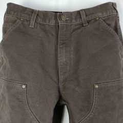 アメリカ製 ダック地 カーハート ダブルニー ダークブラウン CARHARTT B136 DKB W79cm(30inch)