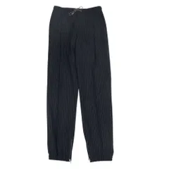 DIOR HOMME ディオールオム クリスヴァンアッシュ期 17SS 733C138E4100 裾ジップ ドローコード ストライプ イージー ジョガーパンツ ブラック系 46【中古】のサムネイル