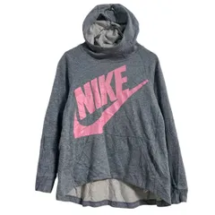 NIKE プリントスウェット パーカー キッズ L 150程 グレー ナイキ スポーツ プルオーバー 裏起毛 古着卸 アメリカ仕入 a701-6228