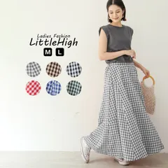 スカート ロング チェック柄 フレアスカート 春 夏 秋 ロング丈 カジュアル 上品 大人 カジュアル