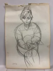 小磯良平 デッサン画 4号大 紙本 鉛筆 1974年制作 蔵出 小磯良平 デッサン画 4号大 紙本 鉛筆 1974年制作 蔵出 - メルカリ