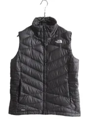【お得なクーポン配布中!】 US企画 ノースフェイス ナイロン ダウン ベスト レディース M / The North Face フルジップ キルティング 550フィル アウトドア 重ね着 灰