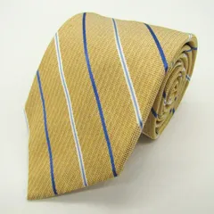 フェアファクス ブランド ネクタイ ストライプ柄 シルク 日本製 PO メンズ イエロー FAIRFAX 【中古】