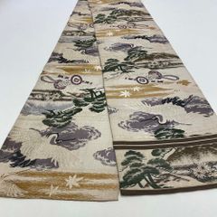 丸帯 アンティーク ヴィンテージ 全通 金帯 378cm 花嫁衣装 貸衣装 中古 リサイクル 結婚式 婚礼 着付け 舞台 きもの 着物 4109