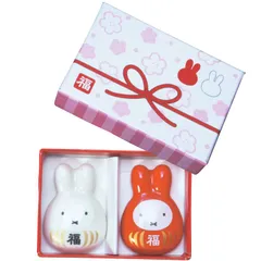 ミッフィー ペア 紅白 ダルマ 箸置き ギフト セット 箱入り