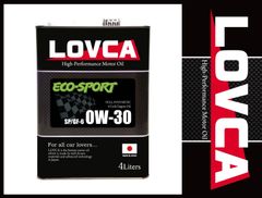 ★LOVCA ECO-SPORT 0W-30/4L★日本製★100%化学合成