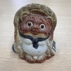 信楽焼　たぬき　狸　縁起物　陶器　昭和レトロ