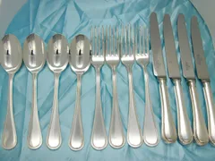 ヴィンテージ英国アンティークのシルバープレートスプーン６本僧侶EPNS刻印有り 英国アンティーク銀器【シルバープレート】フォーク＆スプーン