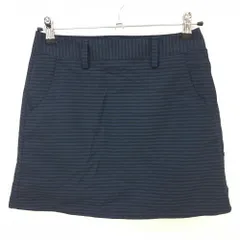 【新品】アディダス スカート ネイビー ボーダー インナーパンツ付 レディース S ゴルフウェア adidas