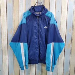 6-99☆ナイキ☆ナイロンジャケット☆ワンポイント刺繍ロゴ☆90s☆Lサイズ