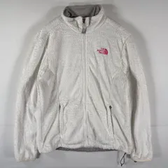 古着 ザ・ノースフェイス THE NORTH FACE フルジップフリースジャケット ワンポイントロゴ アウトドア ボア L  ホワイト レディース