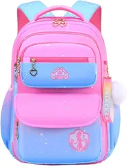 Elixio エリクシオ かわいい リュック リュックサック キッズ 子ども 女の子 保育園 遠足 4歳 5歳 6歳 1年生 小学生 軽い 丈夫 プリンセス 誕生日 プレゼント かばん(水色,  大型)のサムネイル
