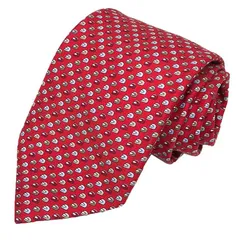 HERMES エルメス ネクタイ ヘルメット バイク レッド 赤 シルクツイルタイ ダブル 新古品 美品 aq12036