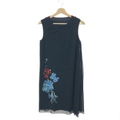 VIVIENNE TAM ノースリーブ 花柄刺繍 メッシュワンピース S - メルカリ