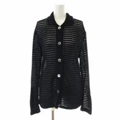 B&Y ユナイテッドアローズ BEAUTY&YOUTH ビューティー&ユース Cardigan カーディガン ニット シルク混 メッシュ 長袖 F 黒 ブラック 1628-105-0933 /XK