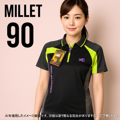 SS0084【送料無料】★新品未使用★ MILLET ミレー アウトドア 半袖ポロシャツ 黒 サイズ90 登山 アウトドア スポーツ ブランド 子供用