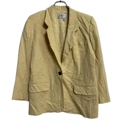 Talbots テーラードジャケット 4P M 程 イエロー ボタン 胸ポケット ブレザー 秋冬 アウター 古着卸 アメリカ仕入 a701-6415