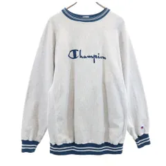 チャンピオン 90s リバースウィーブ USA製 刺繍タグ オールド 長袖 スウェット トレーナー XXL グレー Champion 裏起毛 ビッグサイズ メンズ