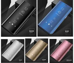 1 iPhone14 6.1 iPhone 13 6.1インチ　手帳型ケース　ミラーケース 光沢　鏡面　反射　鏡面加工 液晶フィルム付き　スケルトン  耐衝撃 クリアケース 半透明 スマホケース スタンド機能付き