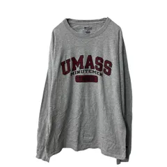 Champion 長袖 プリントTシャツ L グレー チャンピオン ロンT ロングTシャツ カレッジロゴ 古着卸 アメリカ仕入 a706-5877