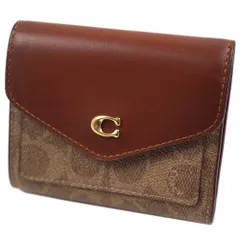 コーチ 財布 ミニ財布 三つ折り財布 ウィン カラーブロック シグネチャー タン ラスト COACH C2329 B4NQ4