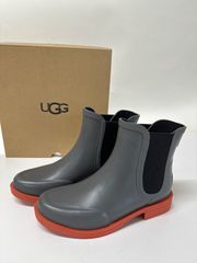 【新品未使用】 UGG アグ サイドゴア レインブーツ チェルシー レディース ショート グレー US7(24cm) 1017470 W_AVIANA CHARCOAL