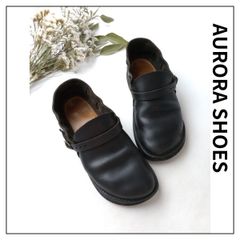 AURORA SHOES オーロラシューズ Middle English ミドルイングリッシュ レザーシューズ 6 1/2 黒 ブラック (76Y＋4924)25A☆