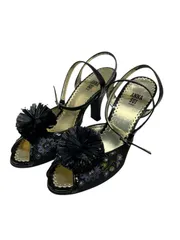 ♪2598 ANNA SUI フラワーモチーフ パンプス 23.5cm アナスイ 中古のサムネイル
