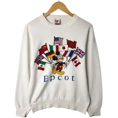 古着 90年代 Disney DESIGNS MICKEY MOUSE ミッキーマウス Epcot エプコット キャラクタースウェットシャツ トレーナー USA製/eaa544656