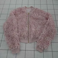 ◇ ⊇ NICE CLAUP ナイスクラップ フリル ジップアップ 長袖 ブルゾン サイズF ピンク系 レディース E  【1508060010650】のサムネイル