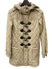 バーバリー Burberry ロンドン LONDON 三陽商会 ダッフルコート トグル ナイロン フーディ キルティング 裏地ノバチェック BEIGE  B1C08-263-50 コート ベージュ SIZE40 104LT-219