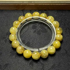 上級 EU製★極!極満針ルチルクォーツ★ブレスレット パワーストーン 天然石B 金運 お守り 10.9-11.2mm ZB9422