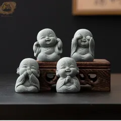 木彫りお坊様の置物 Yahoo!オークション -「お坊さん」(東洋彫刻) (彫刻、オブジェ