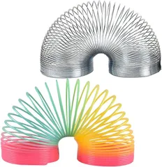 SALUDABLE レインボースプリング スリンキー おもちゃ 手品 グッズ 懐かしい 玩具 セット(2色セット)