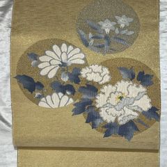 豪華絢爛綺麗美品長さ451cm金ボタン菊綴正絹洒落帯 - メルカリ