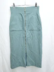 ◇ PROPORTION BODY DRESSING プロポーションボディ 膝下丈 タイト スカート サイズS グリーン レディース P  【1408200000575】