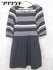 ◇ anatelier アナトリエ 長袖 ミニ ワンピース サイズ36 ホワイト ブラック レディース 【中古】 【1002802314261】